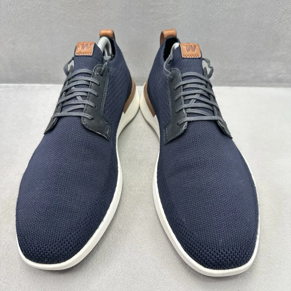 Wolf & Shepherd Swiftknit Mens Size 10 Derby Navy Mesh Lightweight Casual